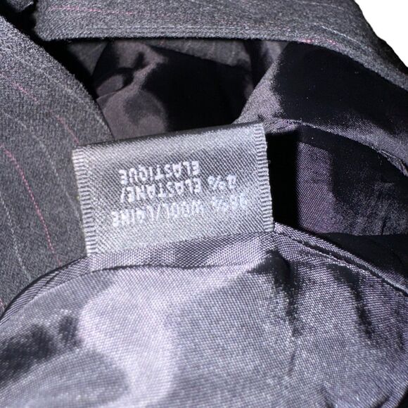LAFAYETTE 148 New York Size 10 Gray pinstripe blazer jacket womens Wool NWT - Picture 10 of 11